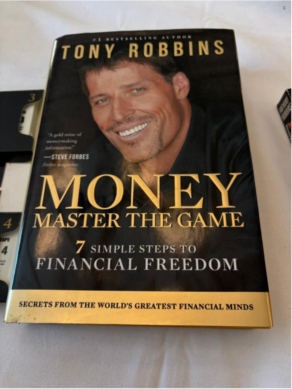 Tony Robbins Money Master The Game Book & Power Talk Audio Set Black Gold #E103